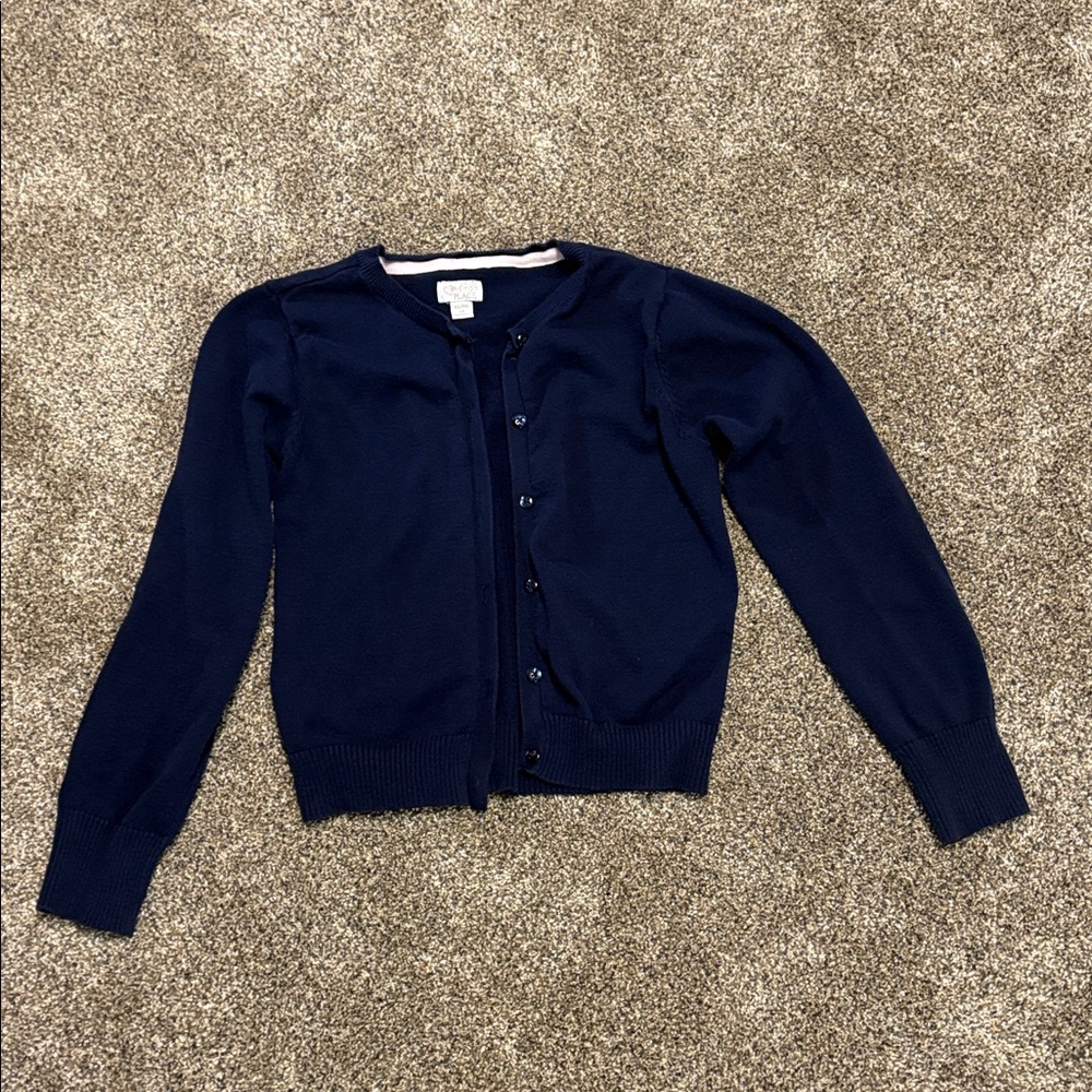 Girls Place Midnight Blue Button-Up Cardigan Size 14